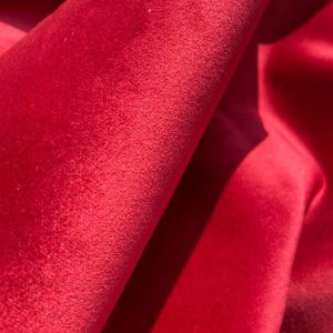 rood velours gordijn