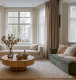 Gelaagde raamdecoratie